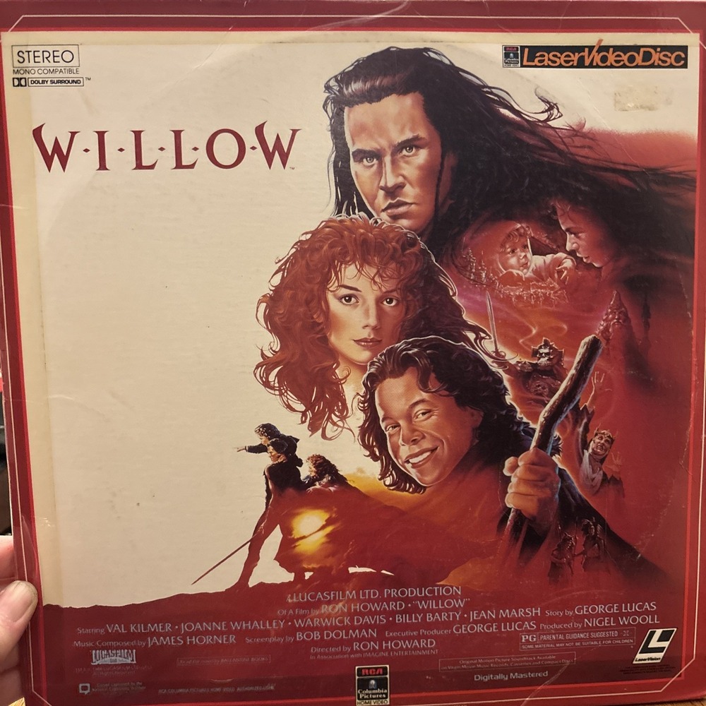 Willow Laserdisc Val Kilmer, Joanne Whalley, Warwick Davis